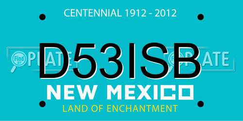 D53ISB New Mexico License Plate