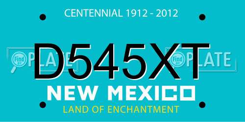 D545XT New Mexico License Plate