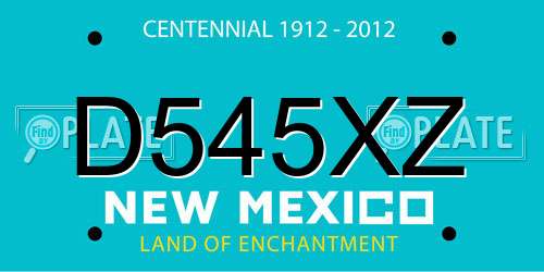 D545XZ New Mexico License Plate