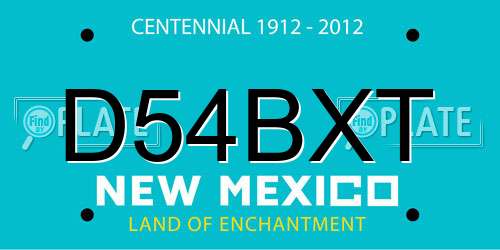 D54BXT New Mexico License Plate