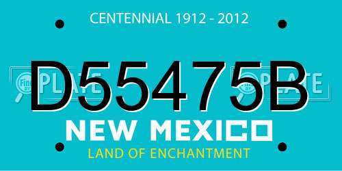 D55475B New Mexico License Plate