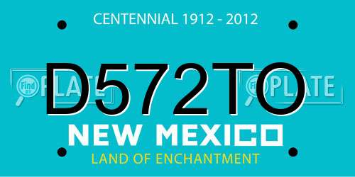 D572TO New Mexico License Plate