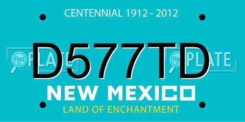 D577TD New Mexico License Plate