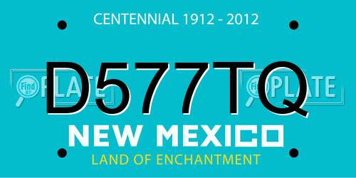D577TQ New Mexico License Plate