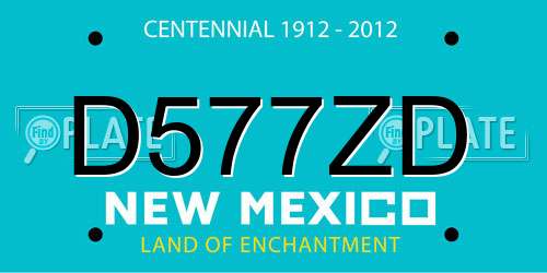 D577ZD New Mexico License Plate