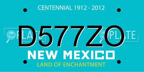 D577ZO New Mexico License Plate