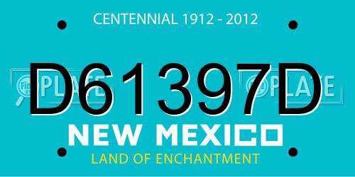 D61397D New Mexico License Plate