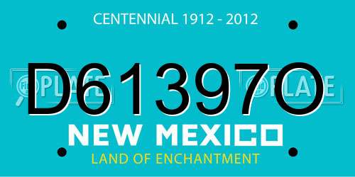 D61397O New Mexico License Plate