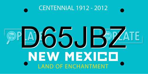D65JBZ New Mexico License Plate