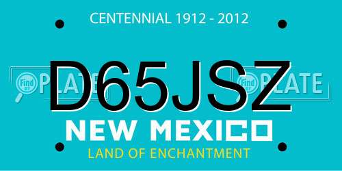 D65JSZ New Mexico License Plate