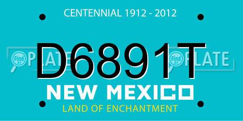 D6891T New Mexico License Plate