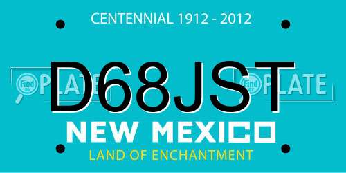 D68JST New Mexico License Plate