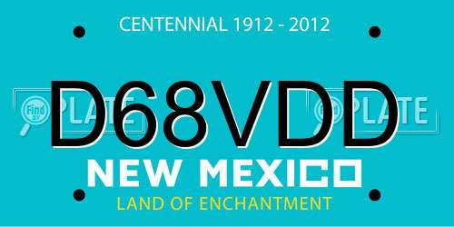 D68VDD New Mexico License Plate