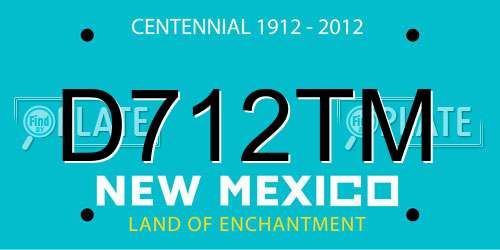 D712TM New Mexico License Plate