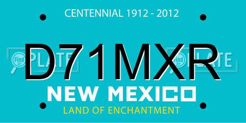 D71MXR New Mexico License Plate