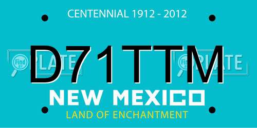 D71TTM New Mexico License Plate