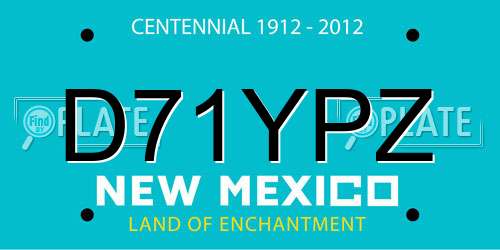 D71YPZ New Mexico License Plate