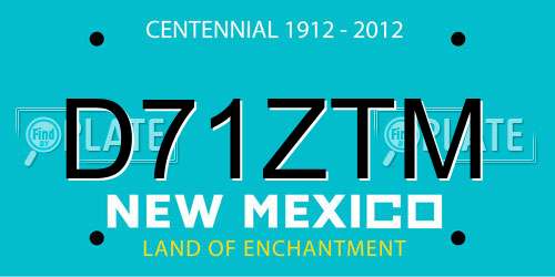 D71ZTM New Mexico License Plate