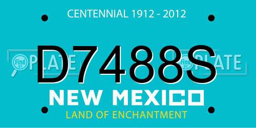 D7488S New Mexico License Plate