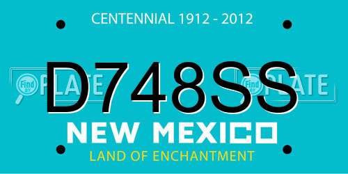 D748SS New Mexico License Plate