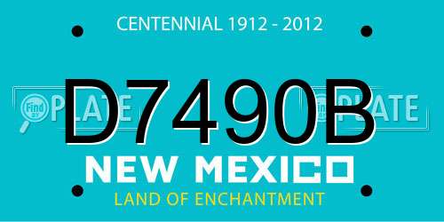 D7490B New Mexico License Plate