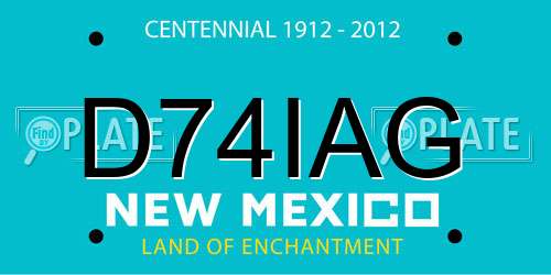 D74IAG New Mexico License Plate