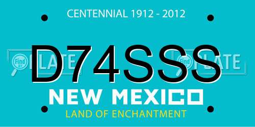 D74SSS New Mexico License Plate