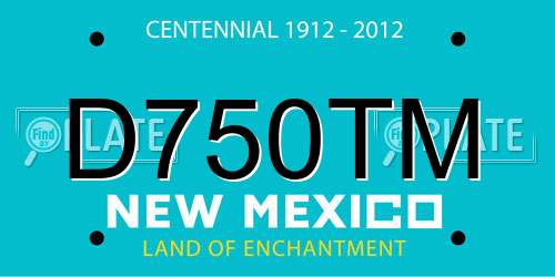 D750TM New Mexico License Plate