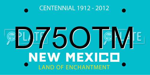 D75OTM New Mexico License Plate