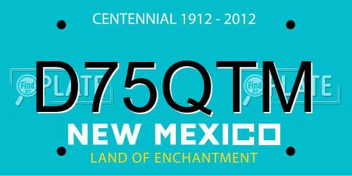D75QTM New Mexico License Plate
