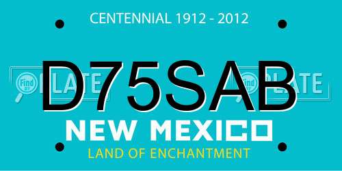 D75SAB New Mexico License Plate