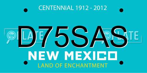D75SAS New Mexico License Plate
