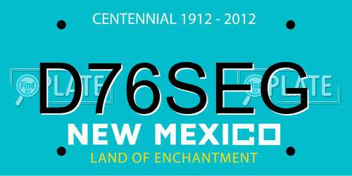 D76SEG New Mexico License Plate