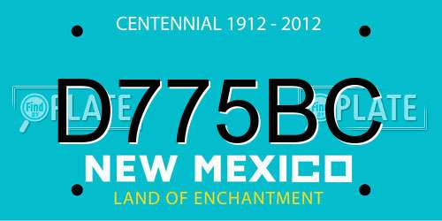 D775BC New Mexico License Plate