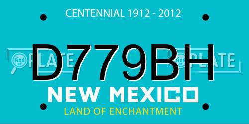 D779BH New Mexico License Plate