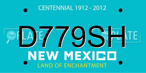D779SH New Mexico License Plate