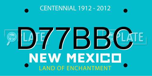 D77BBC New Mexico License Plate