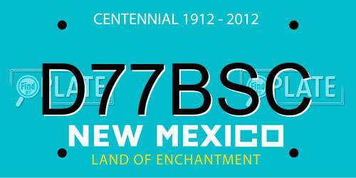 D77BSC New Mexico License Plate