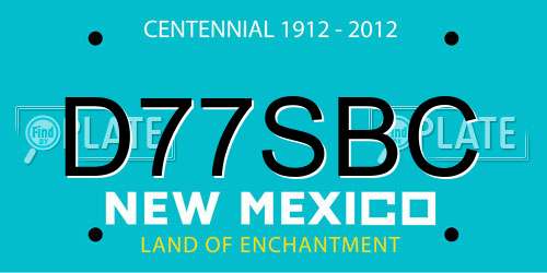 D77SBC New Mexico License Plate