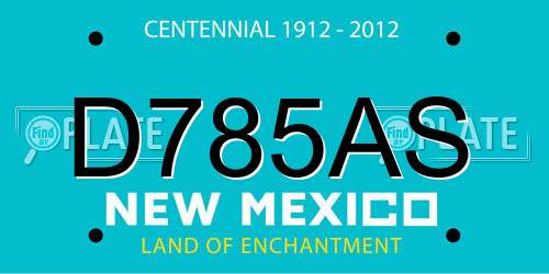 D785AS New Mexico License Plate
