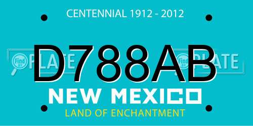D788AB New Mexico License Plate