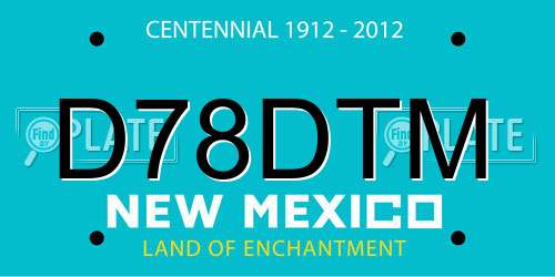 D78DTM New Mexico License Plate