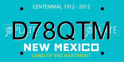 D78QTM New Mexico License Plate