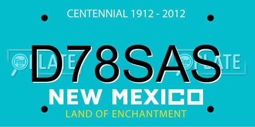 D78SAS New Mexico License Plate