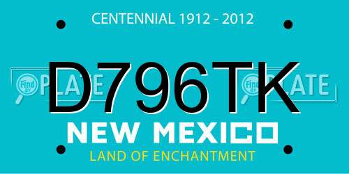 D796TK New Mexico License Plate