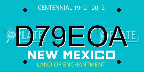 D79EOA New Mexico License Plate
