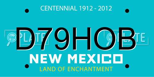 D79HOB New Mexico License Plate