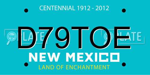 D79TOE New Mexico License Plate
