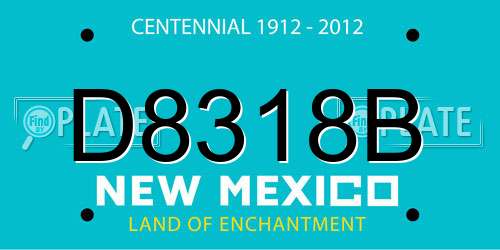 D8318B New Mexico License Plate