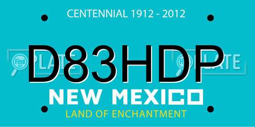 D83HDP New Mexico License Plate